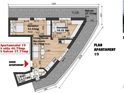 Apartament 3 Cam | Semidecomandat | Zona Auchan Iris