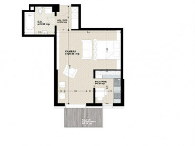 Apartament 1 camere | 41 mp | zona Dorobantilor 