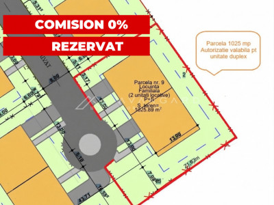 COMISION 0% | Teren 1.025 mp | Autorizatie Duplex | Corusu 
