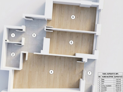 Apartament 3 camere, bloc nou NZEB, zona Pod IRA