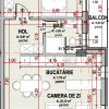 Apartament  2 camere | Semifinisat| 58 mp | Ansamblul Duo Residence Floresti thumb 4